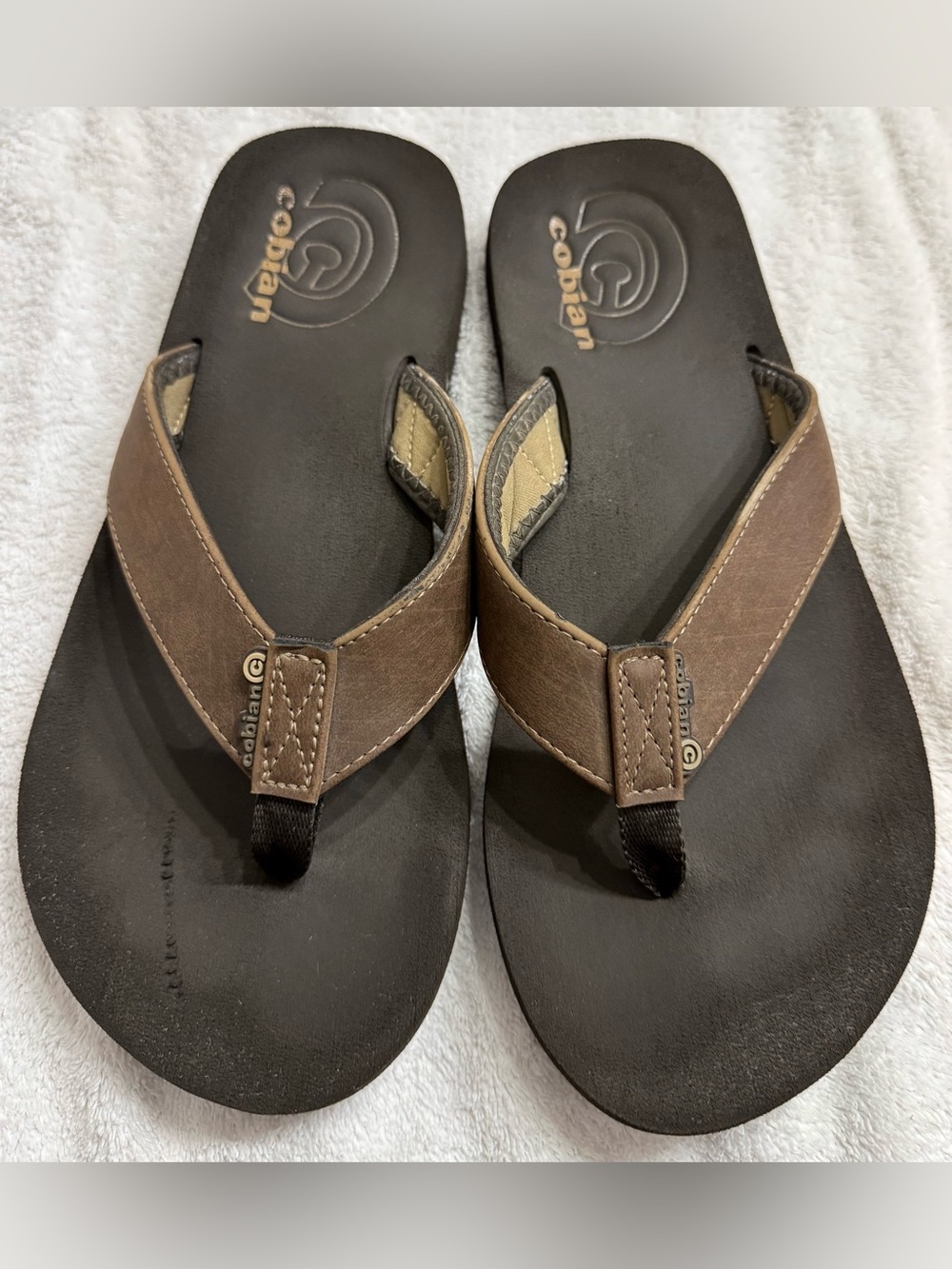 Cobian Men's Brown Flip-Flop Sandals